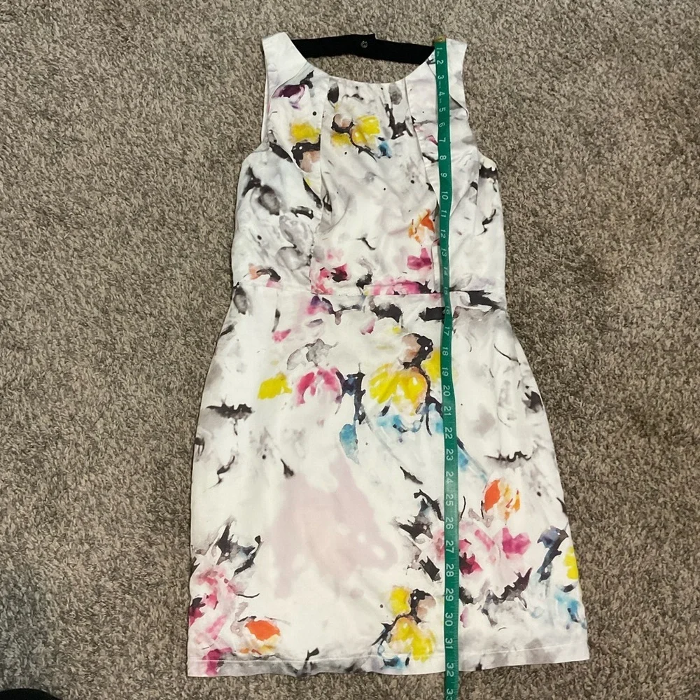 Aryn K Watercolor Floral sleeveless dress. Size small